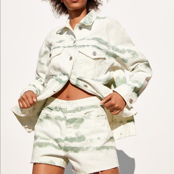 Zara Pants - ZARA Tie Dye Denim Shorts